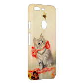 Kitten with a Red Ribbon Uncommon Google Pixel Case (Back/Right)
