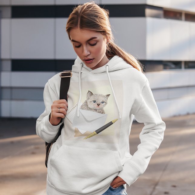 Kitten With An Envelope Hoodie (Creator Uploaded)