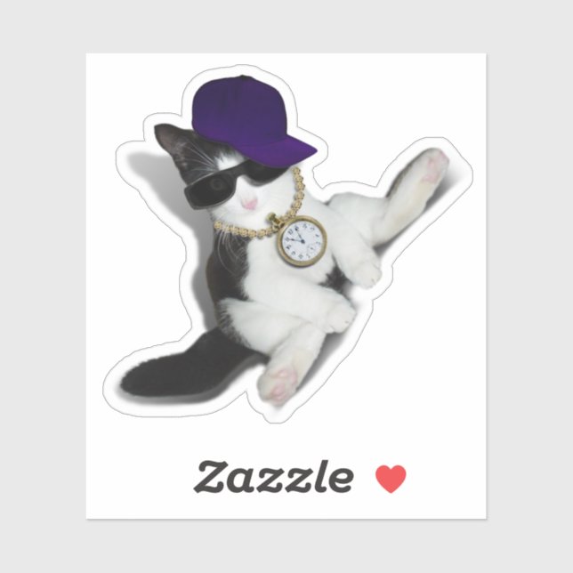 Kitten With Cat Attitude  Sticker (Sheet)