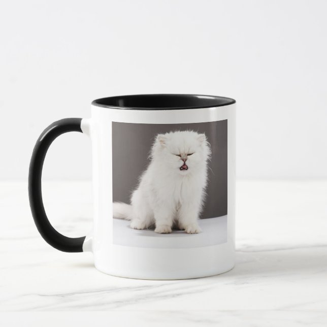 Kitten with Eyes Closed Mug (Left)