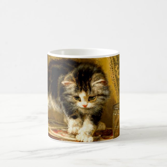 Kitten with Paint and Brushes Color Morph Mug (Center)