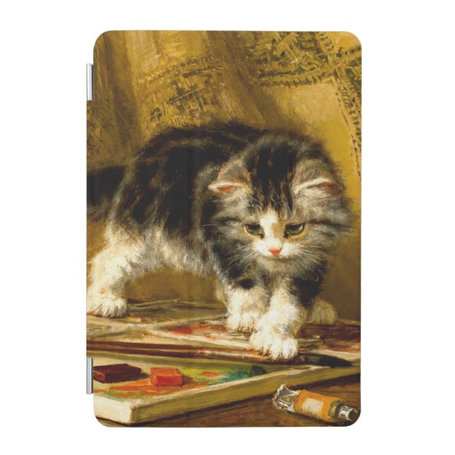 Kitten with Paint and Brushes iPad Mini Cover (Front)