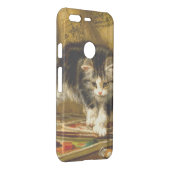 Kitten with Paint and Brushes Uncommon Google Pixel Case (Back/Right)