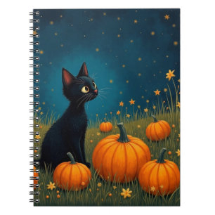 Kitten with Pumpkins Notebook