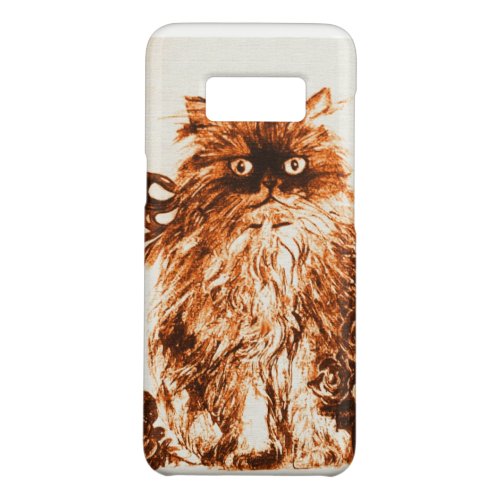 KITTEN WITH ROSES Brown and White Case_Mate Samsung Galaxy S8 Case