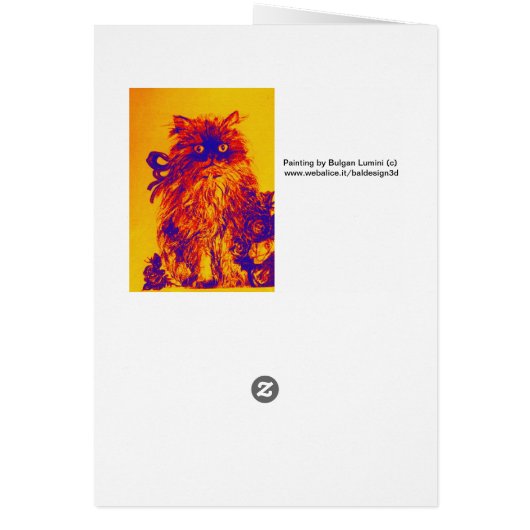 KITTEN WITH ROSES ,Orange Yellow.Blue Purple (Back)