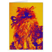 KITTEN WITH ROSES ,Orange Yellow.Blue Purple (Front)