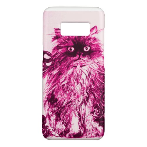 KITTEN WITH ROSES Pink Fuchsia White Case_Mate Samsung Galaxy S8 Case
