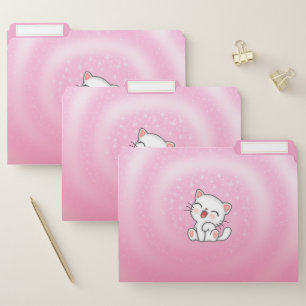 Kitten With Stars File Folder