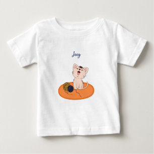 Kitten with Wool Ball Baby T-Shirt