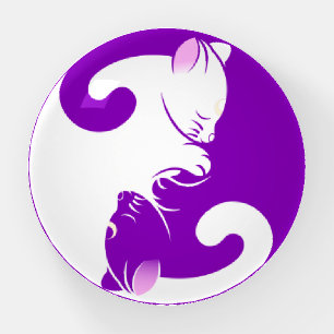 kitten yin yang paperweight