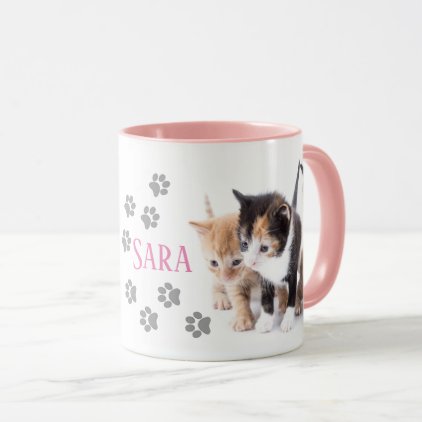 Kittens and Cat Paws Beverage Combo Mug