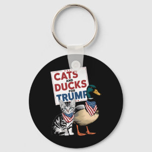 Kittens And Ducks For Trump Cats And Ducks For Tru Keychain