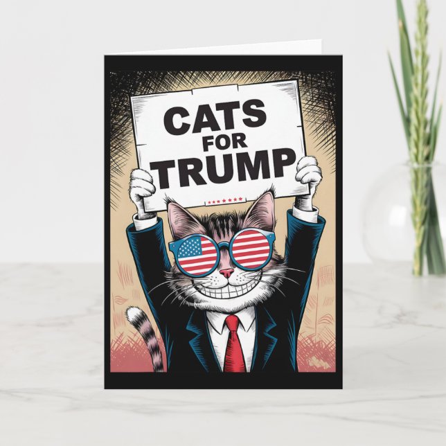 Kittens And Ducks For Trump Vance 2024 Cats For Tr Card (Front)