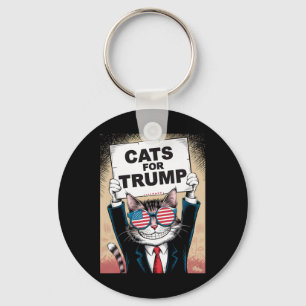 Kittens And Ducks For Trump Vance 2024 Cats For Tr Keychain