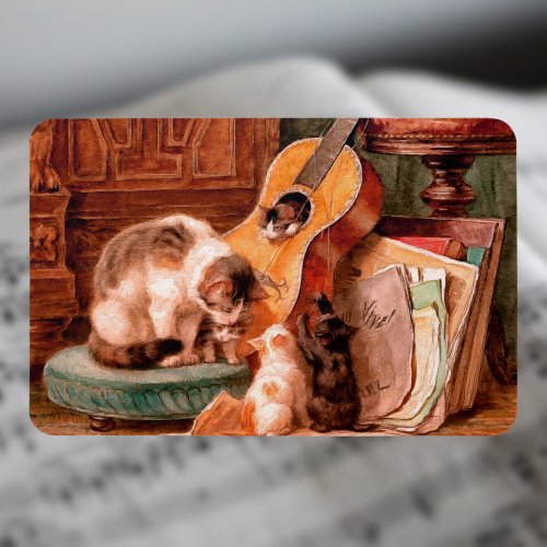 Kittens and Guitar _ The Musicians Vintage Magnet
