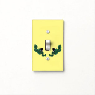 Kittens and Leaves (customizable) Light Switch Cover