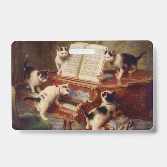 Kittens and Piano Badge (Front)