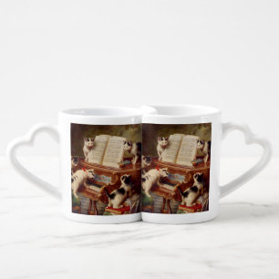 Kittens and Piano Coffee Mug Set