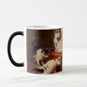 Kittens and Piano Color Morph Mug