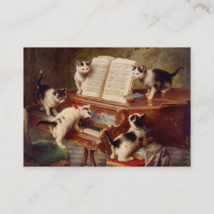 Kittens and Piano Enclosure Card