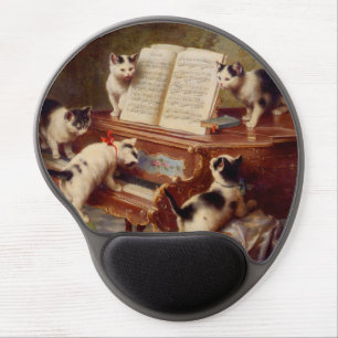 Kittens and Piano Gel Mouse Pad