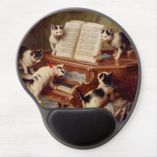 Kittens and Piano Gel Mouse Pad (Front)
