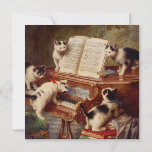 Kittens and Piano Invitation