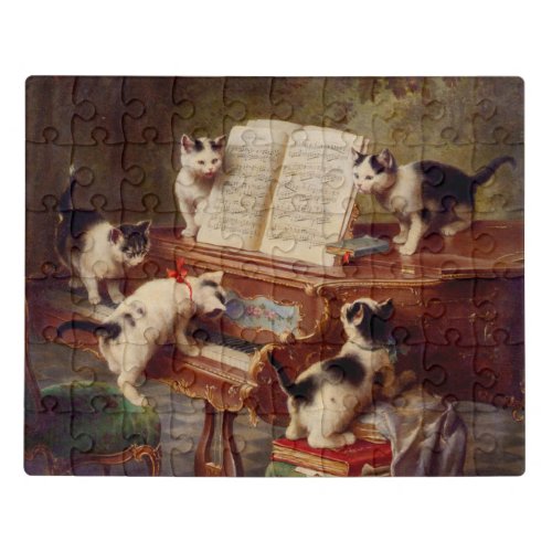 Kittens and Piano Jigsaw Puzzle