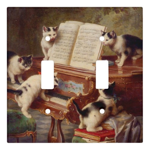 Kittens and Piano Light Switch Cover