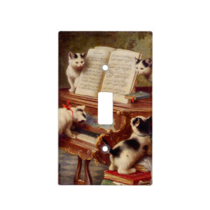 Kittens and Piano Light Switch Cover