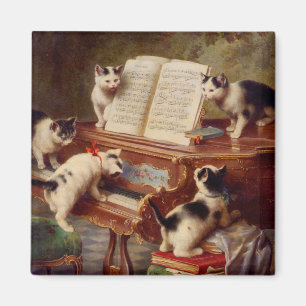 Kittens and Piano Magnet