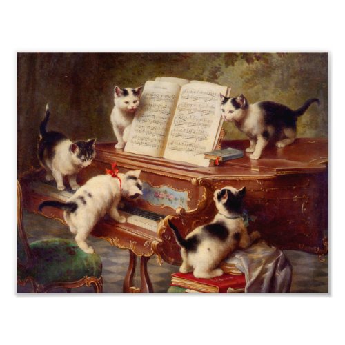 Kittens and Piano Photo Print