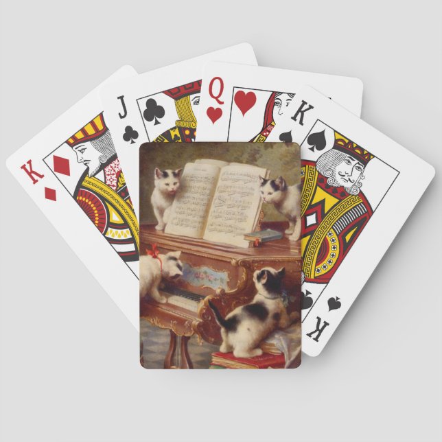 Kittens and Piano Poker Cards (Back)