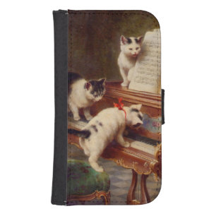 Kittens and Piano Galaxy S4 Wallet Case