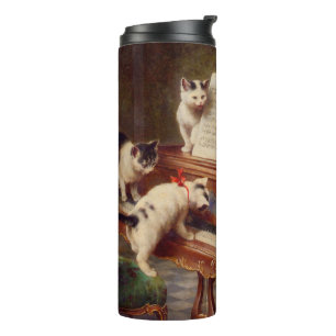 Kittens and Piano Thermal Tumbler