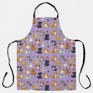 Kittens and Puppies All-Over Print Apron