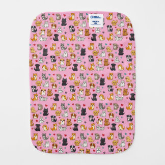 Kittens and Puppies Babies Burp Cloth