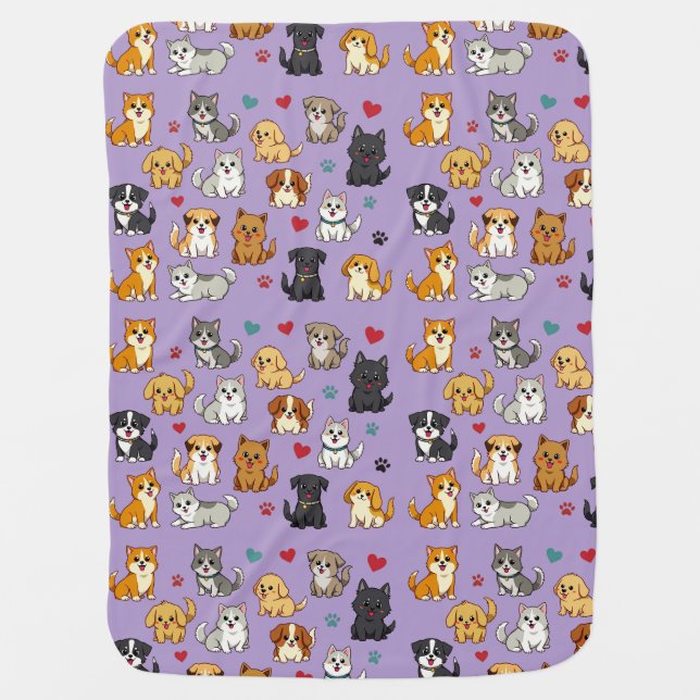 Kittens and Puppies Blanket (Front)