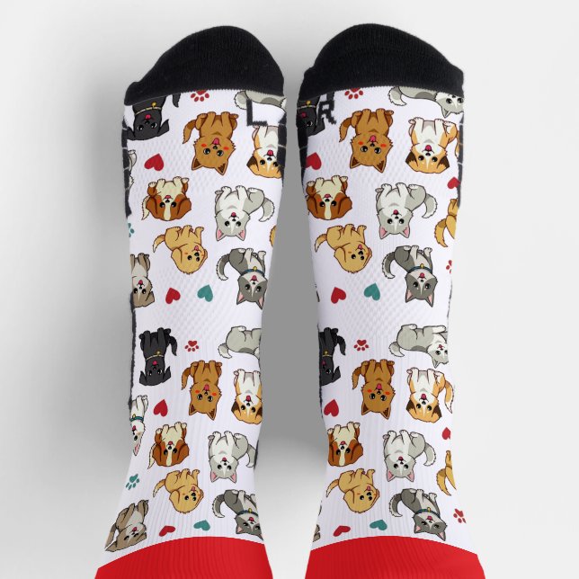 Kittens and Puppies Crew Socks (Top)