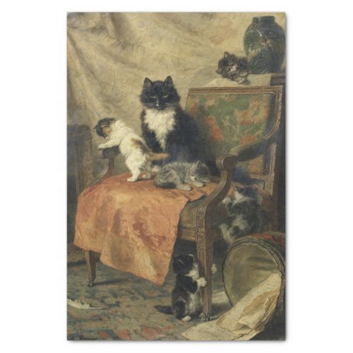Kittens at Play by Henriette Ronner_Knip Tissue Paper