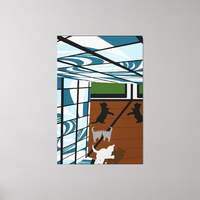 Kittens at Play Canvas Print (Front)