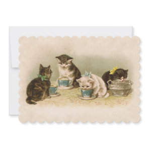 Kittens at Tea Party Invitation