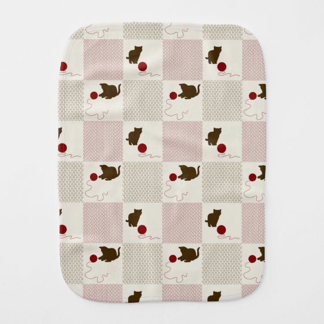Kittens Backgrounds Burp Cloth (Front)