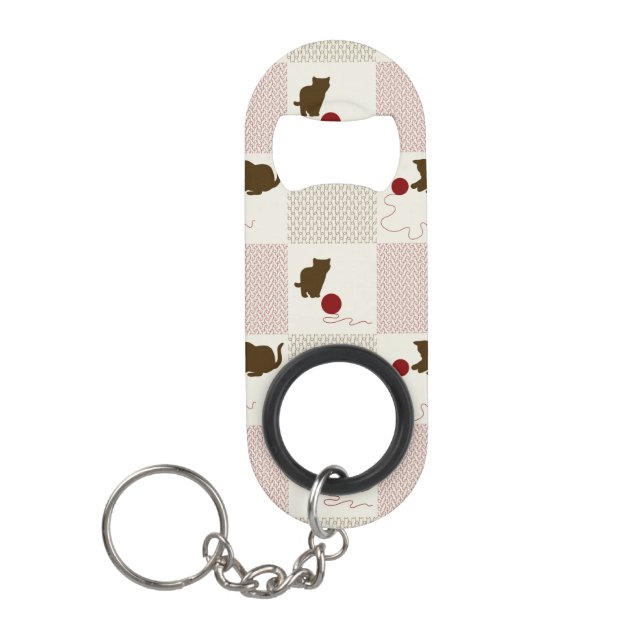 Kittens Backgrounds Keychain Bottle Opener (Front)