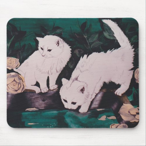 Kittens by the Pond Mousepad