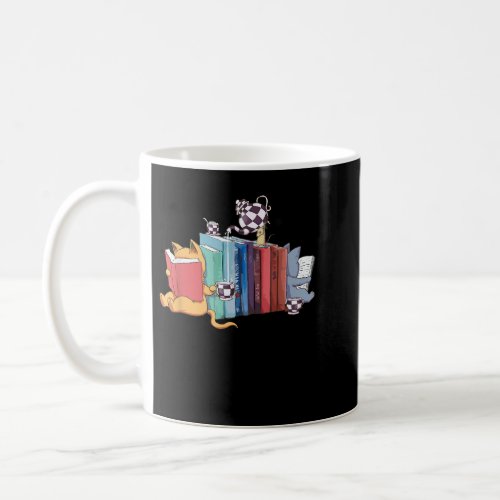 Kittens Cats Tea and Books Bookend Coffee Mug