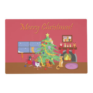Kittens' First Christmas Placemat