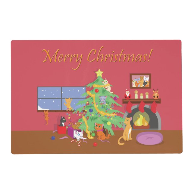 Kittens' First Christmas Placemat (Front)