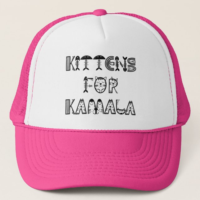 KITTENS FOR KAMALA TRUCKER HAT (Front)